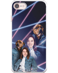 Funda para teléfono personalizada Lazer Portrait Pet (masculino)/humano (femenino) de los años 80