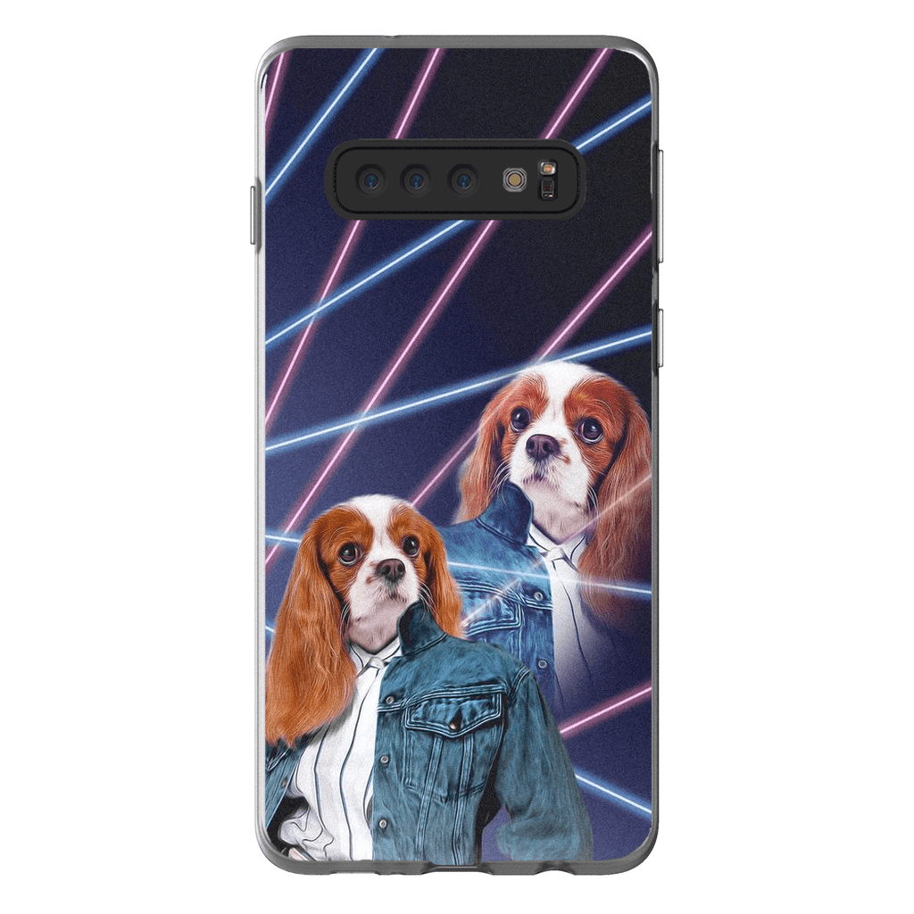 Funda personalizada para teléfono con mascota &#39;Lazer Portrait (femenino) de los años 80&#39;