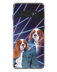 Funda personalizada para teléfono con mascota 'Lazer Portrait (femenino) de los años 80'