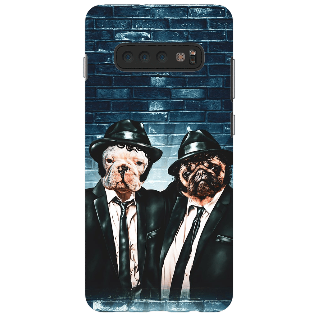 Funda personalizada para teléfono con 2 mascotas &#39;The Blues Doggos&#39;