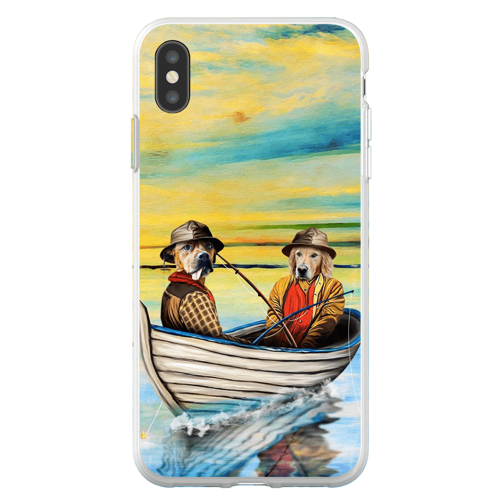 &#39;Los Pescadores&#39; Funda personalizada para teléfono con 2 mascotas