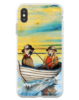 'Los Pescadores' Funda personalizada para teléfono con 2 mascotas