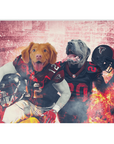 Manta personalizada para 2 mascotas 'Atlanta Doggos'