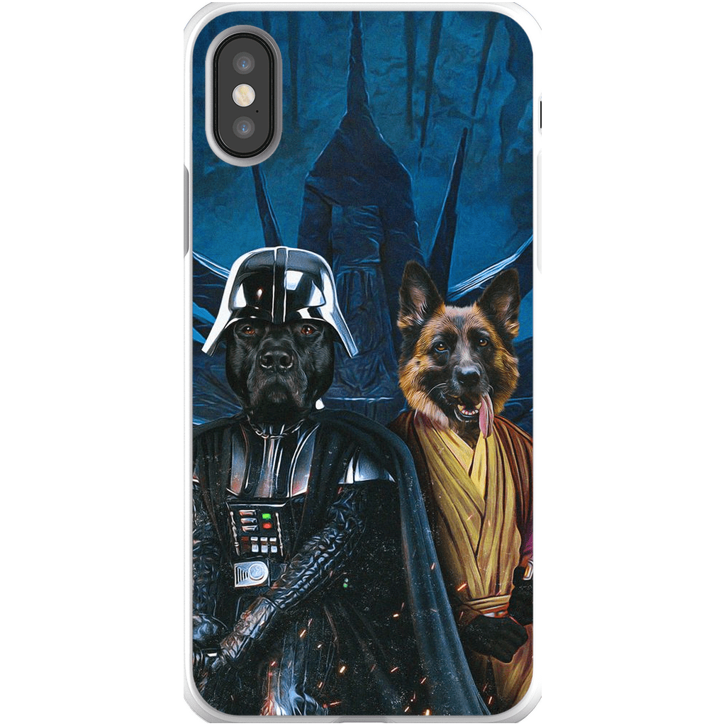 Funda personalizada para teléfono con 2 mascotas &#39;Darth Woofer &amp;amp; Jedi-Doggo&#39;