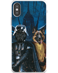 Funda personalizada para teléfono con 2 mascotas 'Darth Woofer &amp; Jedi-Doggo'