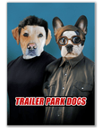 'Trailer Park Dogs 1' Póster personalizado para 2 mascotas