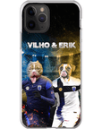 Funda personalizada para teléfono con 2 mascotas 'Finland Doggos'