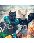 Rompecabezas personalizado de 2 mascotas 'Jacksonville Doggos'