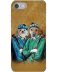 Funda personalizada para teléfono con 2 mascotas 'The Golfers'