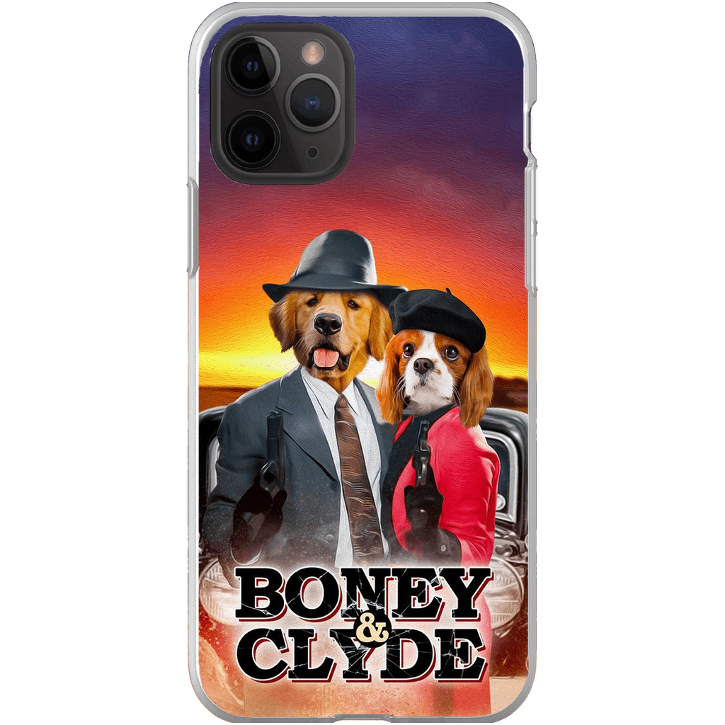 Funda personalizada para teléfono con 2 mascotas &#39;Boney and Clyde&#39;