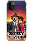 Funda personalizada para teléfono con 2 mascotas 'Boney and Clyde'