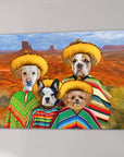 Lienzo personalizado para 4 mascotas '4 Amigos'