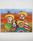 '4 amigos' Póster personalizado para 4 mascotas