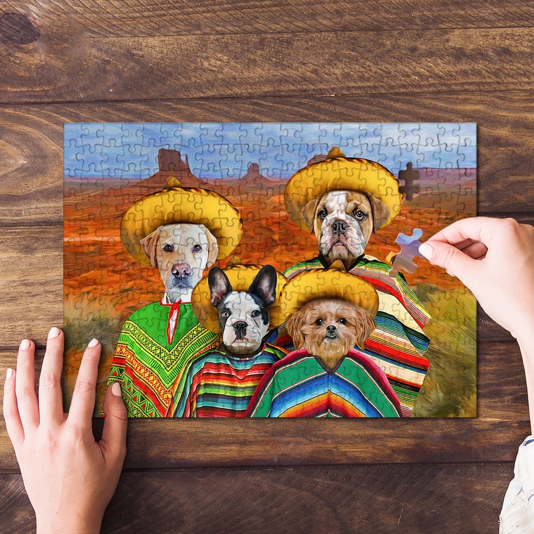 Rompecabezas personalizado de 4 mascotas &#39;4 Amigos&#39;