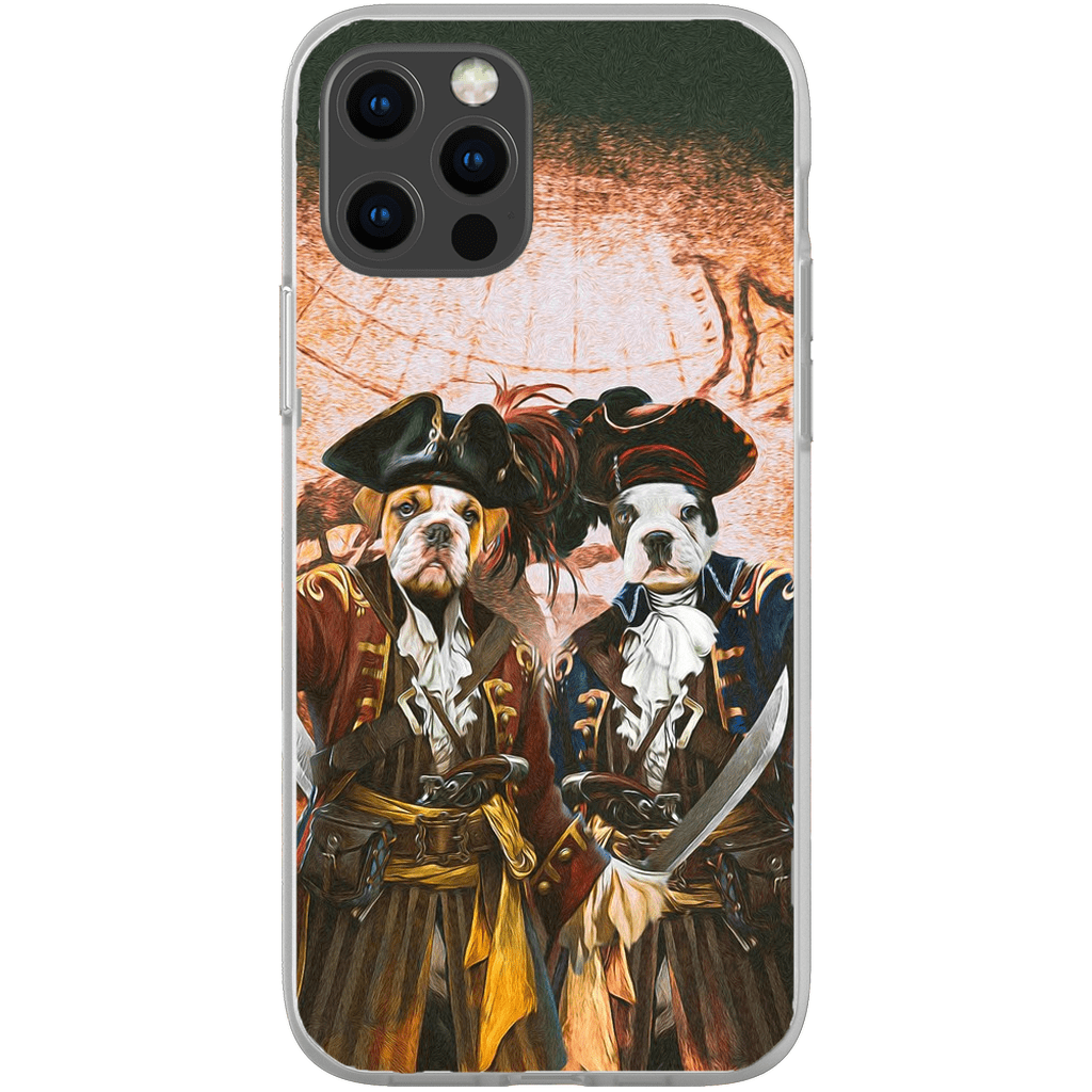 Funda personalizada para teléfono con 2 mascotas &#39;Los Piratas&#39;