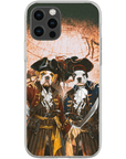 Funda personalizada para teléfono con 2 mascotas 'Los Piratas'