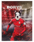 Manta personalizada para mascotas 'Polonia Doggos Soccer'