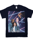 Camiseta personalizada 'Lazer Portrait Pet (masculino)/humano (femenino) de los años 80'