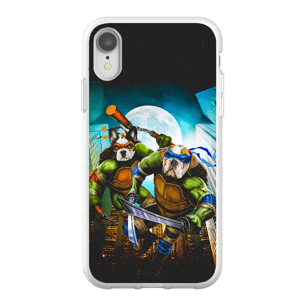 Funda personalizada para teléfono con 2 mascotas &#39;Teenage Mutant Ninja Doggos&#39;