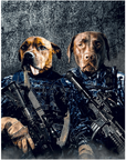 Rompecabezas personalizado de 2 mascotas 'The Navy Veterans'