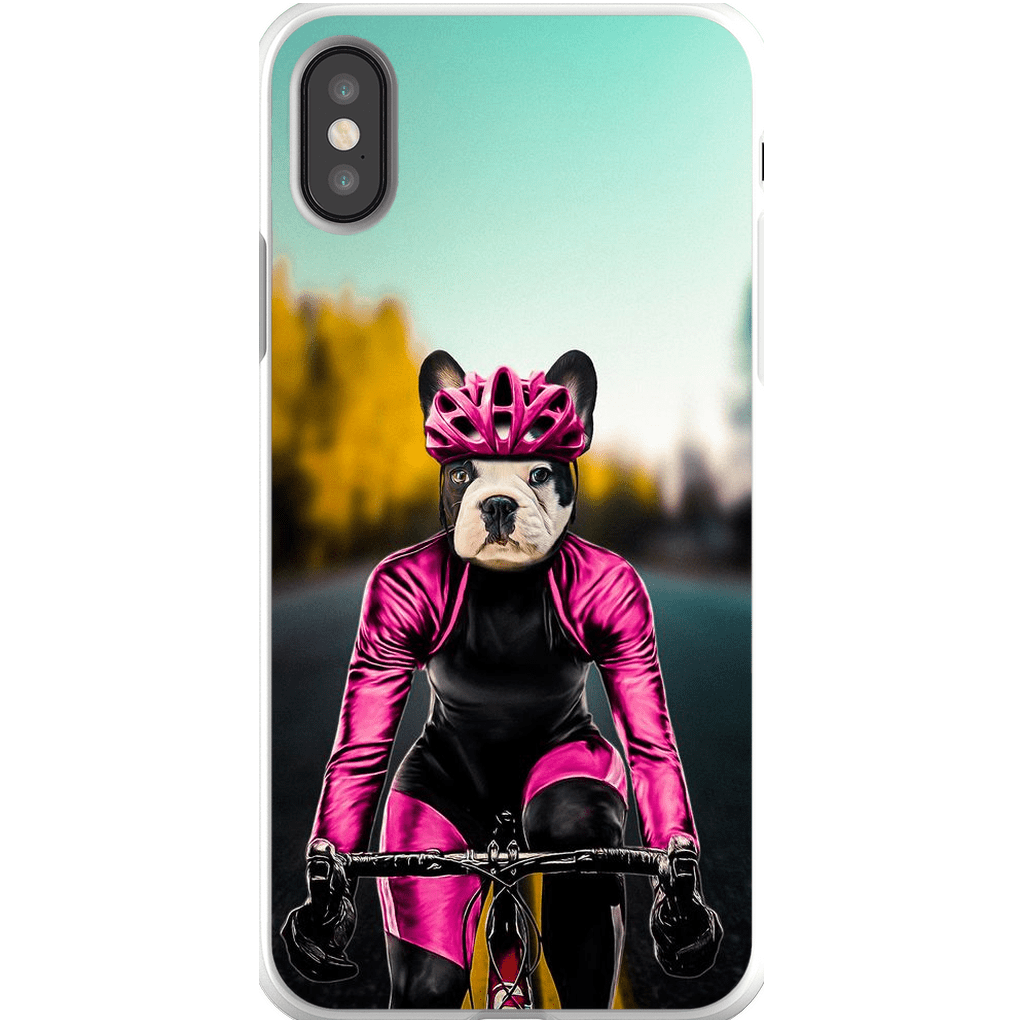 Funda para móvil personalizada &#39;La ciclista femenina&#39;