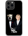 Funda personalizada para teléfono humano o mascota 'The Dogfather &amp; Dogmother'