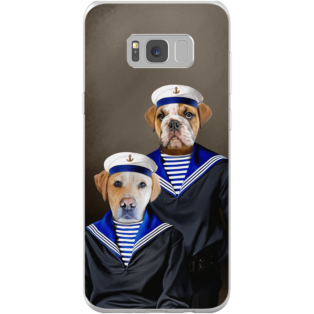 Funda personalizada para teléfono con 2 mascotas &#39;The Sailors&#39;