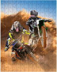 Puzzle personalizado de 2 mascotas 'The Motocross Riders'