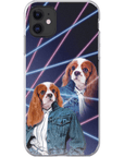 Funda personalizada para teléfono con mascota 'Lazer Portrait (femenino) de los años 80'