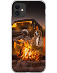 Funda personalizada para teléfono con 2 mascotas 'The Campers'