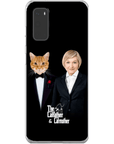 Funda para teléfono personalizada 'El padre gato y la madre gato'