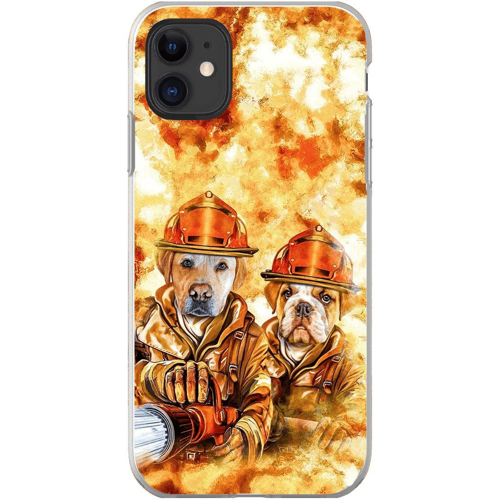 Funda personalizada para teléfono con 2 mascotas &#39;Los Bomberos&#39;