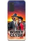 Funda personalizada para teléfono con 2 mascotas 'Boney and Clyde'