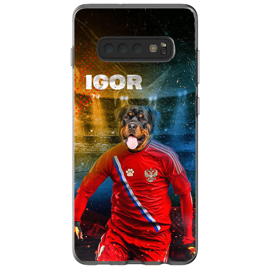 Funda para móvil personalizada &#39;Russia Doggos Soccer&#39;