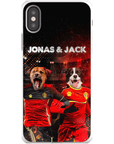 Funda personalizada para teléfono con 2 mascotas 'Belgium Doggos'