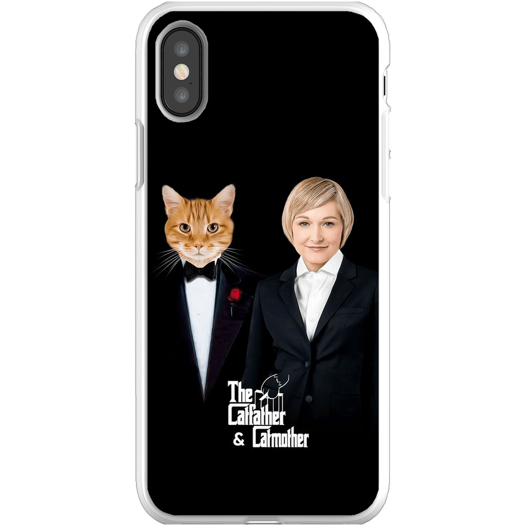 Funda para teléfono personalizada &#39;El padre gato y la madre gato&#39;