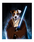 Lienzo personalizado para mascotas 'Doggo-Jedi'