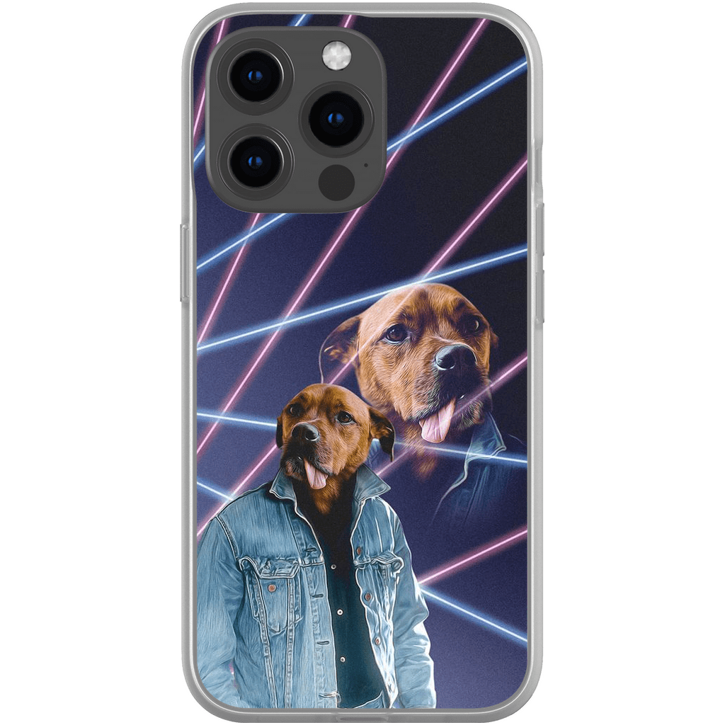 Funda personalizada para teléfono con mascota &#39;1980s Lazer Portrait&#39;