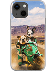 Funda personalizada para teléfono con 2 mascotas 'Kawadawgi Riders'