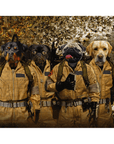 Rompecabezas personalizado de 4 mascotas 'Dog Busters'