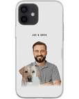 Funda moderna personalizada para teléfono para mascotas y humanos