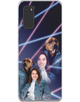 Funda para teléfono personalizada Lazer Portrait Pet (masculino)/humano (femenino) de los años 80