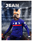 Póster Mascota personalizada 'France Doggos Soccer'