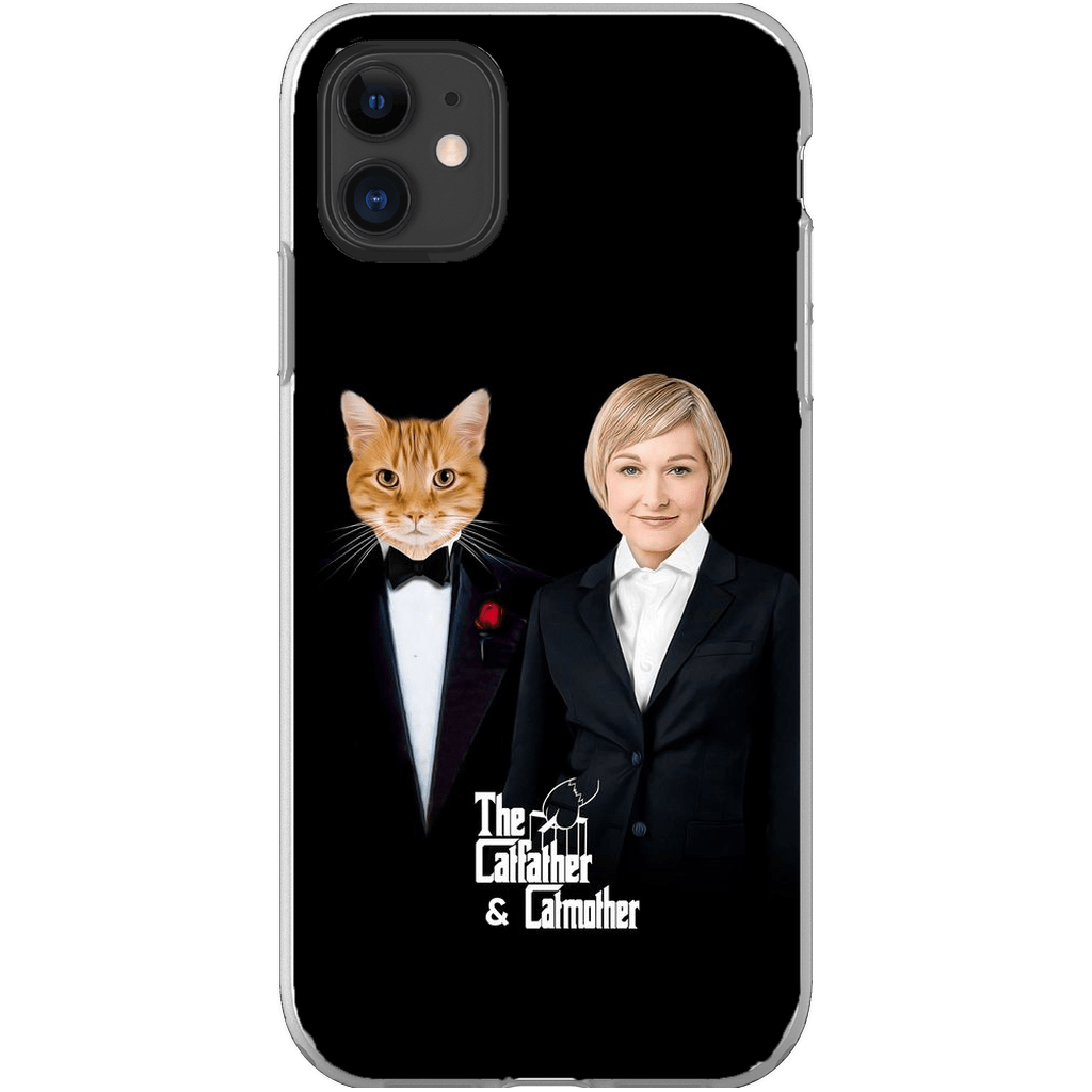 Funda para teléfono personalizada &#39;El padre gato y la madre gato&#39;