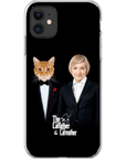 Funda para teléfono personalizada 'El padre gato y la madre gato'