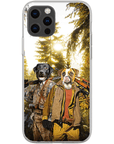 Funda personalizada para teléfono con 2 mascotas 'The Hunters'