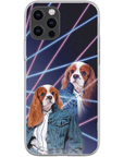 Funda personalizada para teléfono con mascota 'Lazer Portrait (femenino) de los años 80'