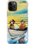 'Los Pescadores' Funda personalizada para teléfono con 2 mascotas