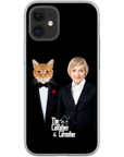 Funda para teléfono personalizada 'El padre gato y la madre gato'