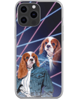 Funda personalizada para teléfono con mascota 'Lazer Portrait (femenino) de los años 80'